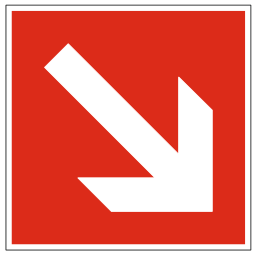 Icône rouge flèche pictogramme droite bas à télécharger gratuitement